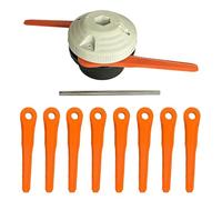 Chuancheng 4006-710-2137 PolyCut 6-2 Tête de débroussailleuse avec 8 lames et tige de montage, pour débroussailleuse Stihl FS38 FS40 FS45 FS50 FSA60 FSA86, système de coupe à double lame pour couper