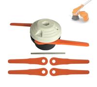 Chuancheng 4006-710-2137 PolyCut 6-2 Tête de débroussailleuse pour débroussailleuse Stihl FS38 FS40 FS45 FS50 FSA60 FSA86, 1 tête de débroussailleuse, 4 lames de rechange, 1 tige de montage