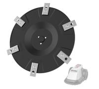 Chuancheng Disques de lame + 6 lames de rechange pour tondeuse à gazon Eufy E15 E18, pour TerraMow V600, V1000, S800 S1200, disque, installation facile, coupe efficace