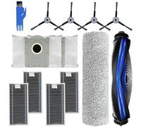 Chuancheng Kit d'accessoires de rechange de 13 pièces pour aspirateur Ecovacs Deebot X8 Pro Omni, 1 brosse principale, 1 brosse rouleau souple, 4 filtres HEPA, 4 brosses latérales, 2 sacs à poussière,