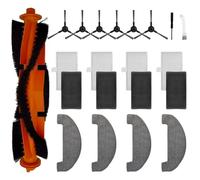 Chuancheng Kit de 17 pièces de rechange pour aspirateur Dreame MOVA E20/E20 Plus, 1 brosse principale, 6 brosses latérales, 4 serpillères, 4 filtres HEPA, 1 brosse de nettoyage, 1 tournevis