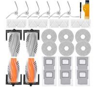 Chuancheng Kit de fixation pour aspirateur 26 pièces pour aspirateurs robotiques DJI ROMO S, ROMO A et ROMO P, 2 brosses principales, 6 sacs à poussière, 6 tampons de serpillère, 4 filtres, 6 brosses