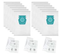 Chuancheng Lot de 12 sacs à poussière de rechange pour Miele TU Guard L1/Guard S1/CO Guard M1 avec 3 protections moteur et 3 filtres d'échappement
