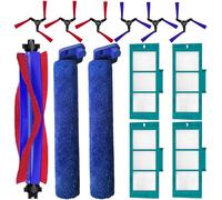 Chuancheng Lot de 13 accessoires pour aspirateur robot Dyson Spot+ Scrub AI Wet and Dry, pièce de rechange avec 1 brosse à rouleau, 2 balais à rouleaux, 4 filtres HEPA, 6 brosses latérales