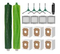 Chuancheng Lot de 17 accessoires pour aspirateur iRobot Roomba Max 705 vac/Plus 504 Vac, pièces de rechange avec 6 sacs à poussière, 4 filtres, 4 brosses latérales, 2 brosses principales, 1 outil de