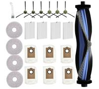 Chuancheng Lot de 22 pièces de rechange pour aspirateur robot Lefant M3, kit d'accessoires avec 1 brosse principale, 6 brosses latérales, 4 filtres HEPA, 4 serpillères, 6 sacs à poussière, 1 brosse de