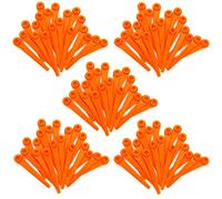 Chuancheng Lot de 50 lames de rechange en plastique pour tondeuse à gazon Gardena 9823 9825 9820 9821 Orange 70 mm