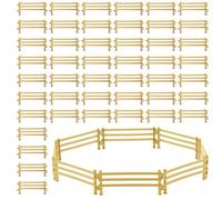 CHUANFU 80 Pièces Mini Jouet Clôture Cheval, Jouets de Clôture pour Chevaux | DéCoration de Paysage Miniature pour Enfants DIY, Plastique Accessoires de Clôtures Corral Cadeau Educatif, 9 x 4 x 0,8 cm
