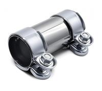 CHUANFU Collier Echappement, Ø 45 mm x 125 mm Acier Inoxydable Manchon Echappement Double Raccord D'échappement, Universel Connecteur de Tuyau pour Voiture Moto Accessoires de Tuyaux