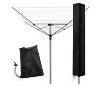 CHUANFU Housse Sechoir Parapluie Imperméable 160 x 15 x 15 CM, Rotatif Housse Sechoir Parapluie avec Fermeture Eclair Tissu Oxford 420D avec Revêtement PU Argenté, pour la Plupart des Séchoirs