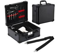 CHUANGJIN Grand étui de transport pour barbier, boîte à outils de coiffeur, valise de voyage portable pour coiffeur, toiletteur, salon de beauté, maquilleur