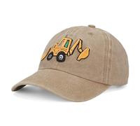 CHUANGLI Jolie casquette de baseball brodée pour enfants - Réglable - Coton délavé - Chapeau de cowboy vintage pour garçons et filles de 3 à 8 ans
