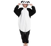 chuangminghangqi Combinaison Ensemble de Pyjama Onesies Animaux Costume Sleepwear Grenouillères Déguisement Vêtement de Nuit Jumpsuit Unisexe Adulte pour Fête Soirée Party Cadeau(1-Panda, S)
