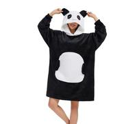 chuangminghangqi Couverture douillette à enfiler avec manches et capuche - Pour l'hiver - Confortable et chaude - Unisexe - Animaux surdimensionnés - Pull à capuche géant amusant, Forme panda, S