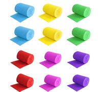 CHUANGOU 12 Rouleaux Papier Crêpé，Papier Crépon Multicolore，pour Divers Fêtes d'anniversaire Festival de Mariage Décorations de Fête.