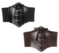 CHUANGOU 2 Pièces Ceinture élastique à La Taille Rétro，Ceinture Ceinture Corset，pour Pardessus,Robe,FêTe,Jupe,Tenue Quotidienne.