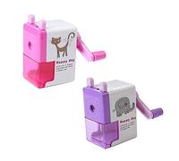 CHUANGOU 2pcs Taille-Crayon ， Taille-Crayon Manuel ， Taille-Crayon Taille-Crayon ， pour Les Enfants, Les Enseignants, Les Artistes et la Maison. （Violet et Rouge）