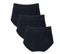 CHUANGOU 3 pièces Culottes pour Femmes,Taille Haute Slips,Culotte Gainante Amincissante Sculptantes.(Noir) XXL