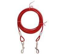 CHUANGOU 3m Câble d'attache pour Chiens，Chien Cravate câble，pour Cour, Jardin, Camping, extérieur（Rouge）.