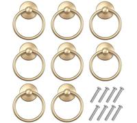 CHUANGOU 8 Pcs Poignées De Tiroir Poignées Anneau de poignée pour Armoire Tiroir Commode Armoire (or)