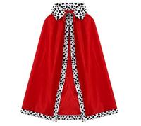 CHUANGOU Cape Royale en Velours，Rouge Costume Royale，pour Halloween, Carnaval, Soirée à Thème.