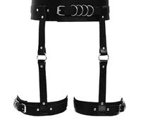 CHUANGOU Cuir Punk Ceinture Chaîne Noir, Bijouterie pour Femmes, Enfant, Homme, Femme