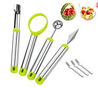 CHUANGOU Ensemble d'outils de Fruits，Cuillères à Fruits en Acier Inoxydable，pour Sculpture Créative de Fruits.