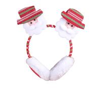 CHUANGOU Noël Cache-Oreilles Chaud Peluche Cache-Oreilles Ajustables Hiver（Père Noël）