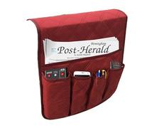 CHUANGOU Organiseur de Chevet avec, 5 Poches Fauteuil De Rangement, Suspendre Poches Economie D'espace, Sac De Rangement Antidérapant