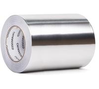 CHUANGSEED 1 rouleau de ruban adhésif en aluminium de 150 mm x 50 m, pour installations de cuisine, blindage et isolation, réparation d'étanchéité, ruban autocollant en aluminium résistant aux hautes