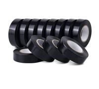 CHUANGSEED 12 Rouleaux,Ruban adhésif isolant électrique Noir,19mmx20m,Ruban électrique en PVC,Ruban isolant vinyle pour Réparation de câbles électriques,Attacher des fils électriques,flexible,ignifuge