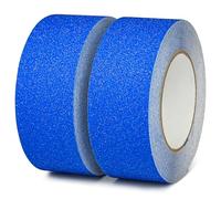 CHUANGSEED 2-pack,Blue anti slip tape Ruban Bande antidérapant bleu Sécurité,5cmx10m,Bandes antidérapantes escalier extérieur,Ruban escaliers averissement Pour marches,revêtements de Sol