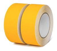 CHUANGSEED 2-pack,yellow anti slip tape Ruban Bande antidérapant Jaune Sécurité,5cmx10m,Bandes antidérapantes escalier extérieur,Ruban escaliers averissement Pour marches,revêtements de Sol