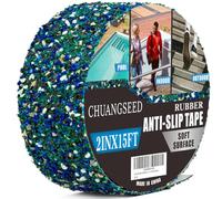 CHUANGSEED Anti Slip Tape for stair and pool,2Inch x 15Feet,Ruban antidérapant bleue,Ruban adhésif antidérapant pour escaliers,piscine,marches,Sol,Bandes antidérapant avec grains de caoutchouc colorés