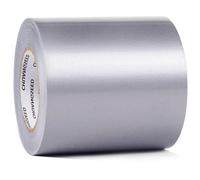 CHUANGSEED Lot de 1 rouleau de ruban adhésif blindé gris argenté 50 m x 100 mm - Extra résistant gris argenté - Ruban de réparation en tissu imperméable pour l'intérieur et l'extérieur