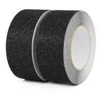 CHUANGSEED Lot de 2 rouleaux de ruban adhésif antidérapant noir 50 mm x 10 m haute traction pour intérieur/extérieur