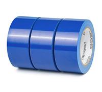 CHUANGSEED Lot de 3 rubans adhésifs en toile resistant bleu 50 mm x 27,4m, gaffer large bleu,ruban adhésif americain de réparation d'étanchéité,heavy duty duct tape blue,fixation