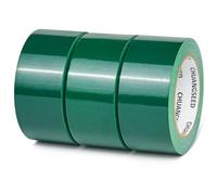 CHUANGSEED Lot de 3 rubans adhésifs en toile resistant vert 50 mm x 27,4m, gaffer large vert,ruban adhésif americain de réparation d'étanchéité,heavy duty duct tape green,fixation