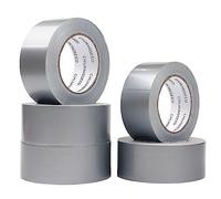 CHUANGSEED Lot de 5 rubans adhésifs en tissu argenté 50 mm x 27,4m Ruban toile américain ultra résistant gris,ruban adhésif de réparation d'étanchéité,grey heavy duty duct tape
