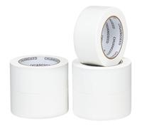 CHUANGSEED Lot de 5 rubans adhésifs en toile resistant blanc 210 mic x 50 mm x 27,4m, gaffer large blanc,ruban adhésif americain de réparation d'étanchéité,heavy duty duct tape white,fixation