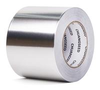 CHUANGSEED Ruban Adhésif Aluminium,100mmX50m,Bande adhesive professionnel en aluminium haute temperature,Aliminum foil tape,argent,Isolation thermique,réparationde tuyaux,fixation,ignifuge