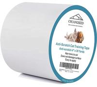 CHUANGSEED Ruban adhésif anti-griffures pour chat - 10,2 cm x 27,4 m - Ruban de protection pour meubles - Ruban adhésif double face transparent - Empêche les chats de gratter les meubles et les