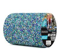 CHUANGSEED Ruban adhésif antidérapant en caoutchouc bleu 20 cm x 4,5 m pour utilisation en extérieur/intérieur, imperméable, sécurité et sécurité pour la traction des escaliers, baignoires, bateaux