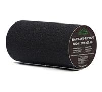 CHUANGSEED Ruban adhésif antidérapant robuste de 20 cm x 10,6 m pour extérieur/intérieur, imperméable, antidérapant, noir, 20 cm x 10,6 m
