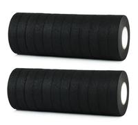 CHUANGSEED Ruban Adhésif Fils électriques Isolant Noir,19mmx15m,24 Pièces,Ruban de Câbles Résistant à la Chaleur pour Voiture,Moto,Adhésif Ruban de Harnais de Câblage,Black Wire Harness Tape