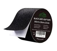 CHUANGSEED Ruban Autocollant Anti-dérapante noir,10cm x 10.6m,Bandes antidérapantes noir avec Ruban adhésif antidérapant pour extérieur et intérieur,black anti slip tape,non slip tape