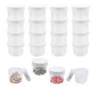 chuanhylis 20 Pot de Conservation, Boîtes de Conservation Réutilisable 160ml, Hermétiques Petite Boite Plastique pour Aliments, Congélateur Lave-Vaisselle, Cuisine