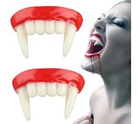 Chuankefanxing 2 pièces de Crocs de Vampire, Crocs de Vampire pour Halloween, décorations de Crocs de Vampire, Crocs de Vampire réutilisables pour Les fêtes d'halloween et Le Cosplay