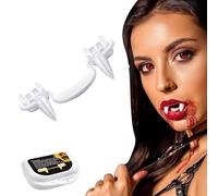 Chuankefanxing Dents de Vampire, 1 pièce Dents de Vampire, Dents de Vampire rétractables pour Halloween, Dents de Vampire réutilisables pour Les fêtes d'halloween et Le Cosplay
