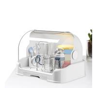 chuanye Égouttoir à biberons pour bébé, support de séchage pour biberons peu encombrant - Rangement de bouteilles anti-poussière avec couvercle - Support de comptoir pour bouteilles et boîte